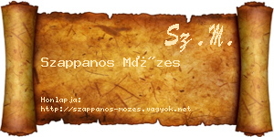 Szappanos Mózes névjegykártya